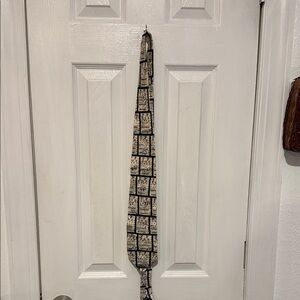 Elegant Black and Cream Tapestry Wall Hanging